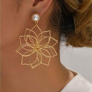 Bohemian flower drop earrings A759